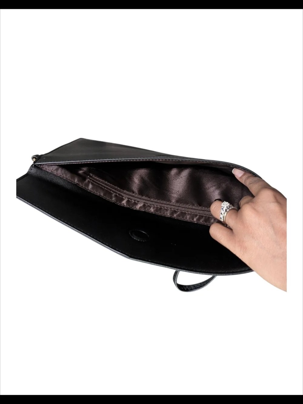 Black Envelope Wristlet Clutch New In Package